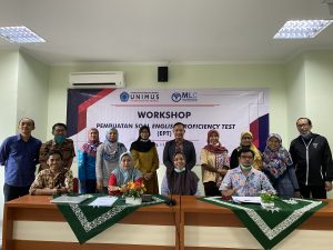 Read more about the article Dosen FBBA Unimus Ikuti Workshop Pembuatan Soal Tes Kemampuan Bahasa Inggris