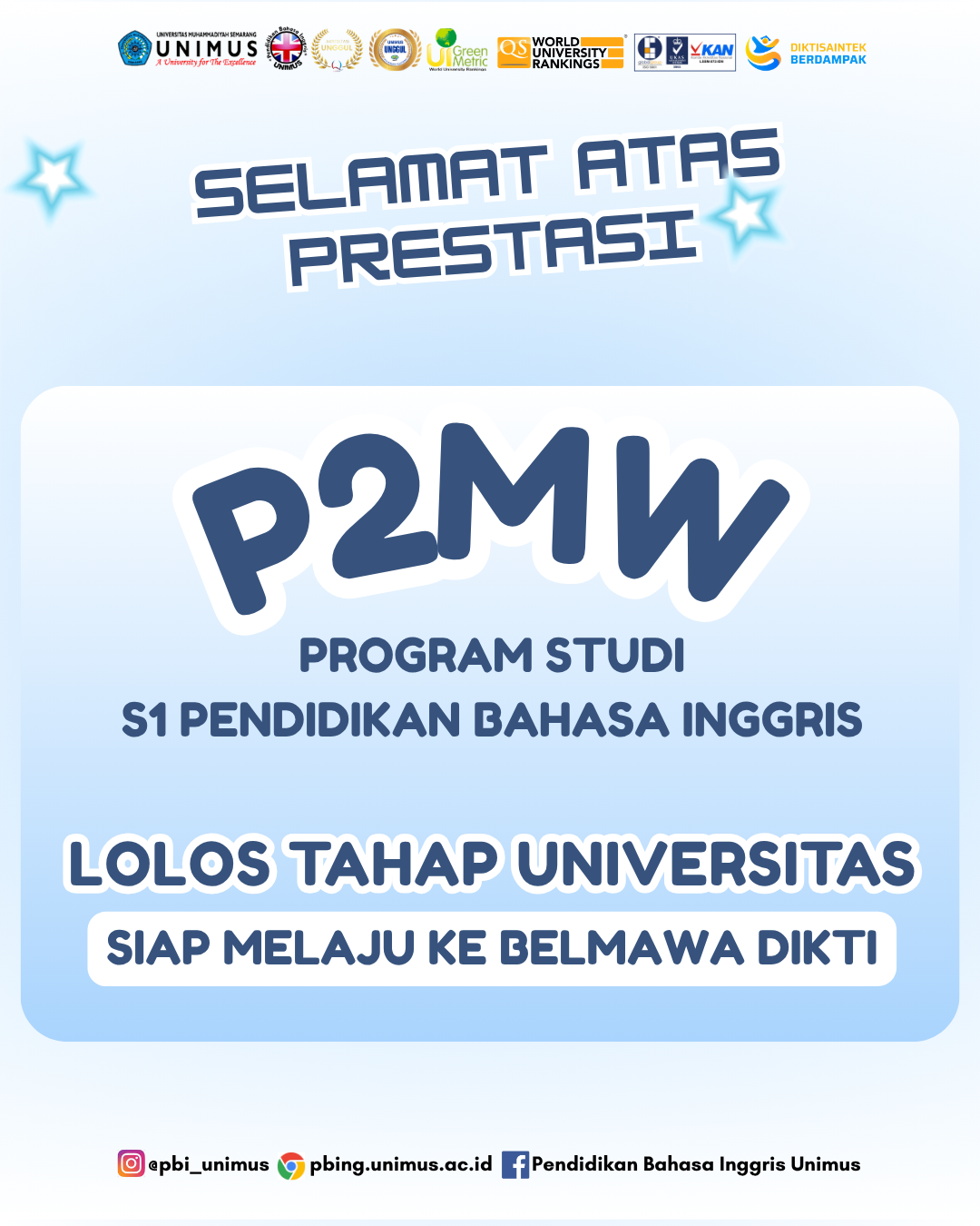 Read more about the article Mahasiswa PBI UNIMUS Lolos Tahap Universitas P2MW, Siap Melaju ke Belmawa Dikti