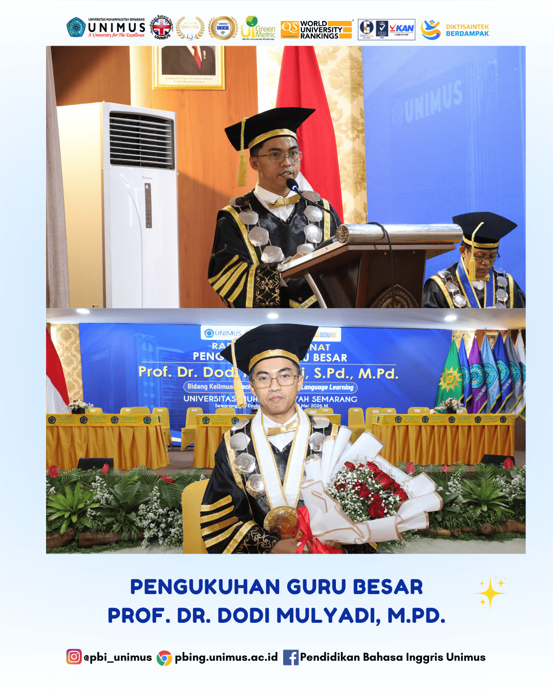 Read more about the article Prof. Dr. Dodi Mulyadi, M.Pd. Resmi Dikukuhkan sebagai Guru Besar Bidang TELL