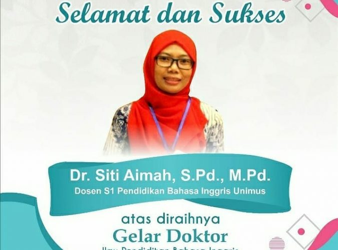 Doktor Baru di S1 Pendidikan Bahasa Inggris Unimus