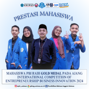 Read more about the article Mahasiswa PBI Raih Gold Award di International Competition of Entrepreneurship Business Innovation 2024