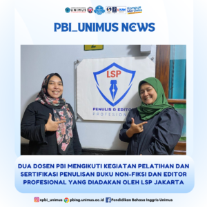 Read more about the article Dua Dosen PBI Unimus Ikuti Pelatihan Penulisan Buku Non-Fiksi dan Editor Profesional di Jakarta
