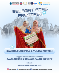 Read more about the article Syahida Maghfira dan Yunita Putri M, Mahasiswa PBI UNIMUS dan Anggota IMM AR Fachruddin Raih Juara Terbaik 2 Ormawa Paling Inovatif