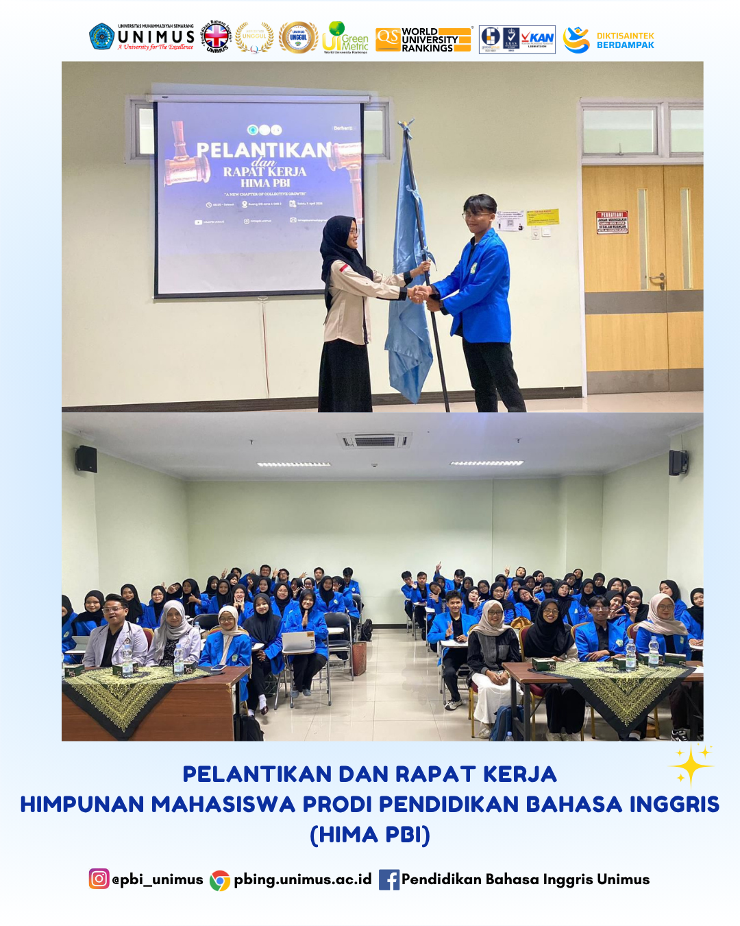 Pelantikan dan Rapat Kerja HIMA PBI UNIMUS: Awal Langkah Kepengurusan Baru yang Inovatif