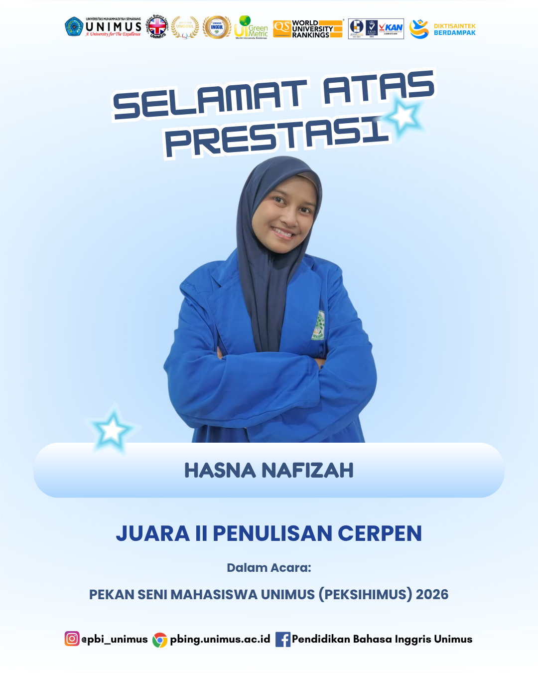 Read more about the article Hasna Nafizah berhasil menjadi Juara 2 Penulisan Cerpen