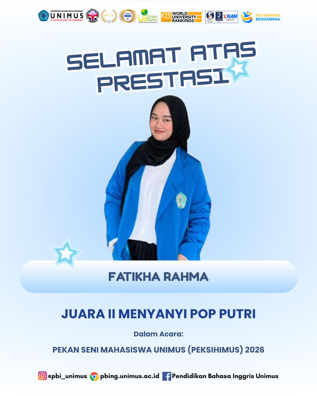 Read more about the article Fatikha Rahma berhasil menjadi Juara 2 Menyanyi Pop Putri