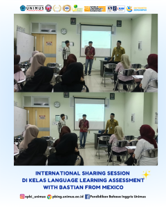 Read more about the article Mahasiswa PBI Unimus Peroleh Wawasan Global melalui Sesi Berbagi Bersama Mahasiswa Internasional dari Meksiko