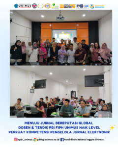 Read more about the article Menuju Jurnal Bereputasi Global, PBI FIPH Unimus Perkuat Kompetensi Pengelola Jurnal Elektronik