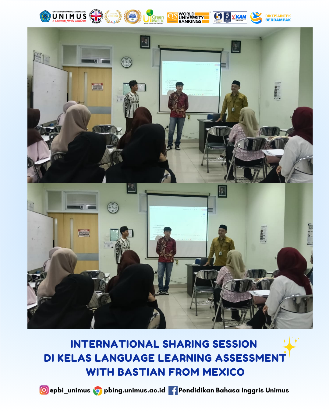 Mahasiswa PBI Unimus Peroleh Wawasan Global melalui Sesi Berbagi Bersama Mahasiswa Internasional dari Meksiko