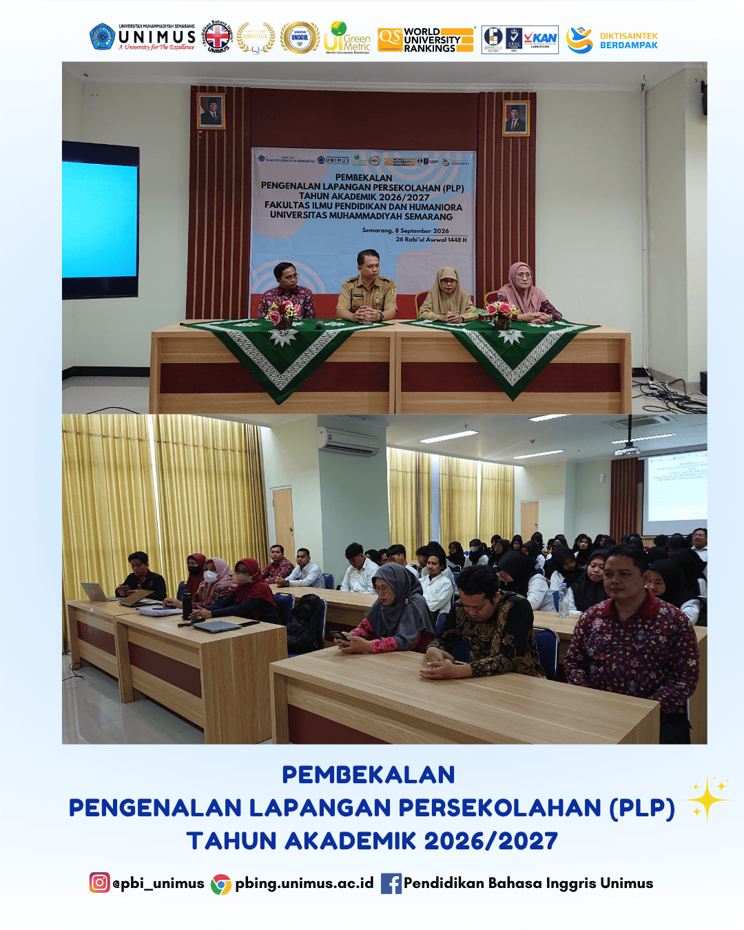 Mahasiswa PBI Ikuti Pembekalan Pengenalan Lapangan Persekolahan Tahun Akademik 2026/2027